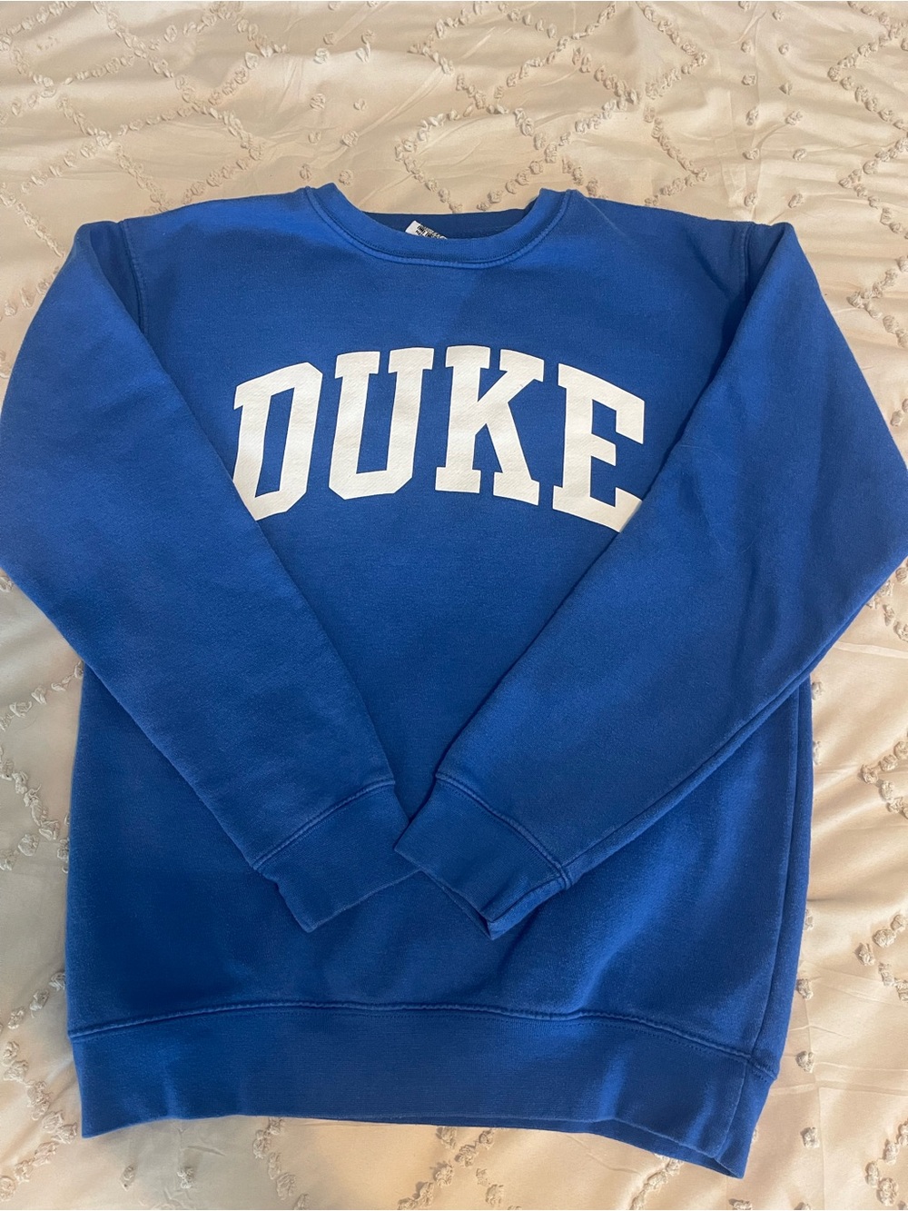 Classic Duke University Crewneck Sweatshirt - Blue & White